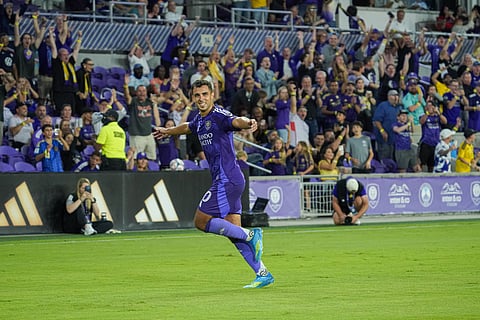 Martin Ojeda celebrates after scoring