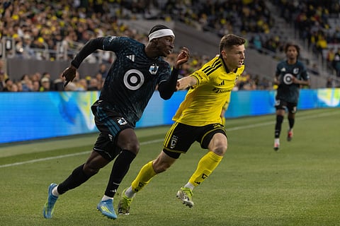 Kelvin Yeboah in action against Columbus Crew 