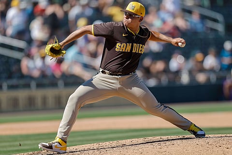 San Diego Padres pitcher Fernando Sanchez in action