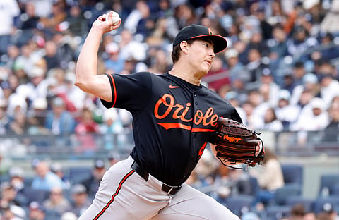 Baltimore Orioles pitcher Trey Gibson