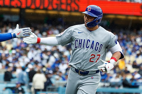 Chicago Cubs outfielder Seiya Suzuki in action