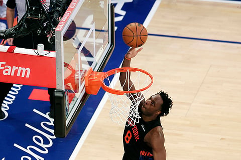 New York Knicks forward OG Anuoby in action