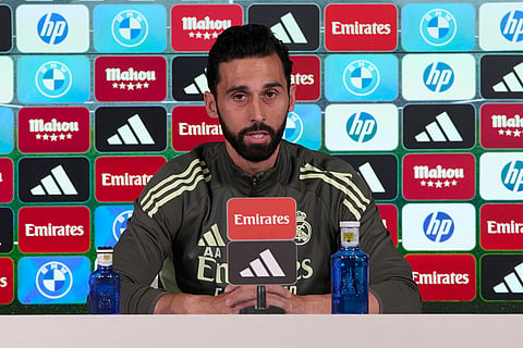 Alvaro Arbeloa during pre-match press conference