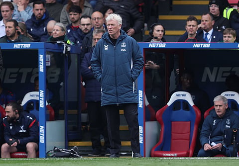 David Moyes on the touchline against Crystal Palace