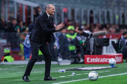 AC Milan head coach Massimiliano Allegri reacts from the touchline 