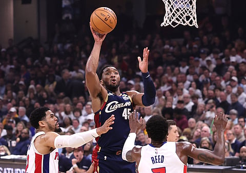 Donovan Mitchell in action against Detroit Pistons