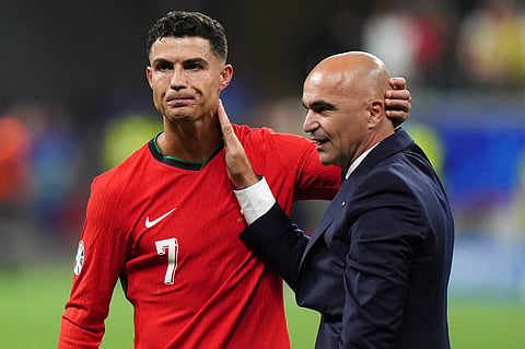 Roberto Martinez with Cristiano Ronaldo