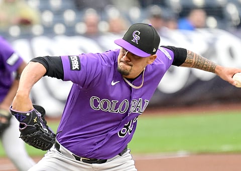 Colorado Rockies pitcher Brennan Bernardino