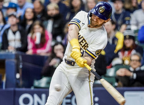 Milwaukee Brewers baseman Jake Bauers