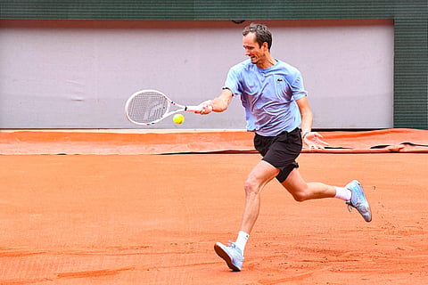 Daniil Medvedev during training session