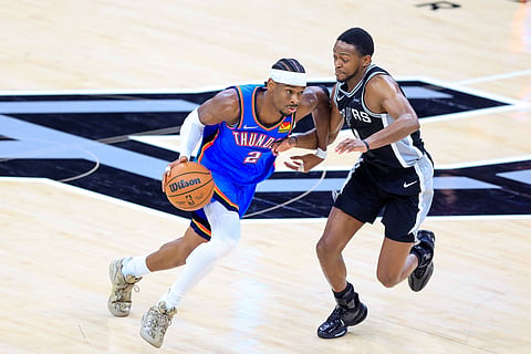 Shai Gilgeous-Alexander in action against San Antonio Spurs