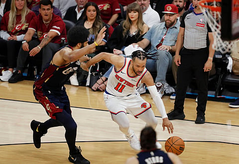 Jalen Brunson in action against Cleveland Cavaliers