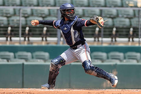 Minnesota Twins catcher Miguel Caraballo