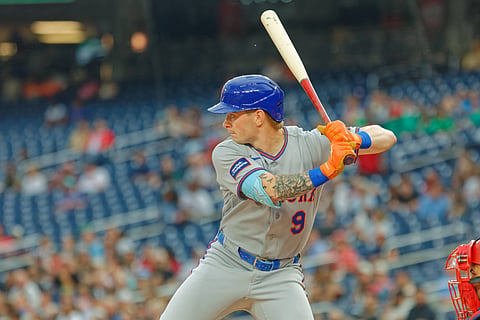 New York Mets' AJ Ewing in action
