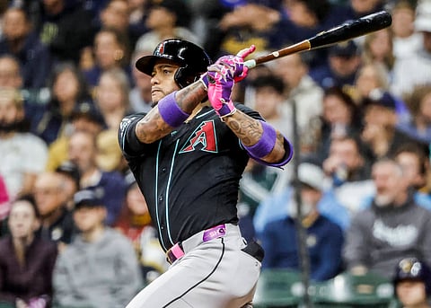 Ketel Marte in action for Arizona Diamondbacks