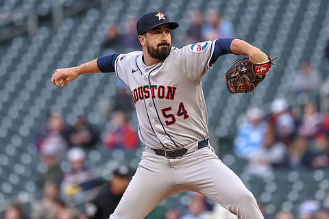 Houston Astros pitcher Jason Alexander in action