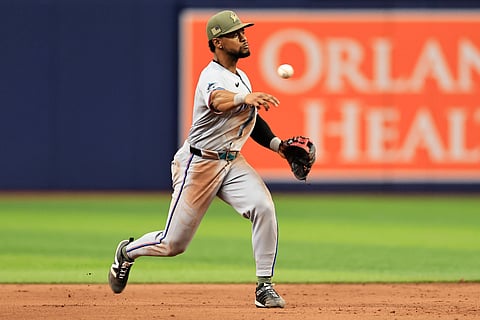 Miami Marlins baseman Xavier Edwards in action