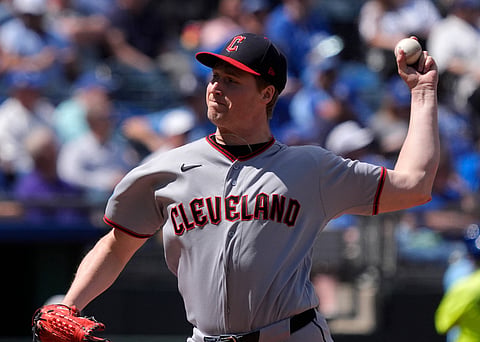 Cleveland Guardians pitcher Tim Herrin in action