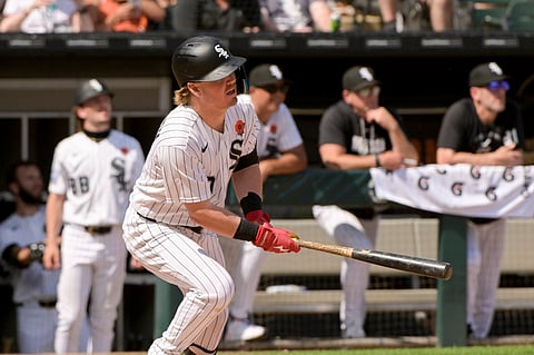 Chicago White Sox' Chase Meidroth in action