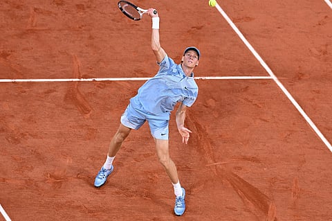 Jannik Sinner in action at the French Open