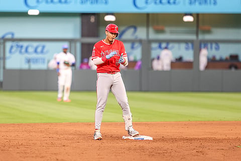 Los Angeles Angels infielder Vaughn Grissom