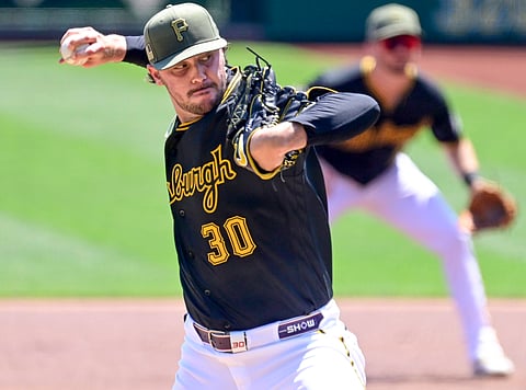 Pittsburgh Pirates pitcher Paul Skenes in action