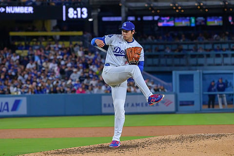 Los Angeles Dodgers pitcher Shohei Ohtani 