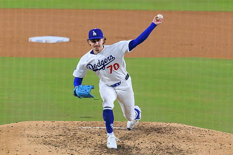 Justin Wrobleski in action against Philadelphia Phillies