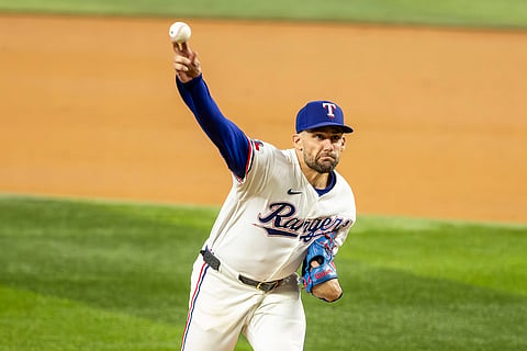 Texas Rangers pitcher Nathan Eovaldi