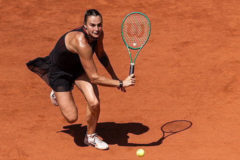 Aryna Sabalenka in action