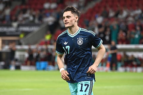 Florian Wirtz celebrates his goal against Finland