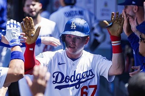Los Angeles Dodgers' outfielder Ryan Ward
