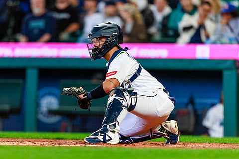 Seattle Mariners catcher Jhonny Pereda