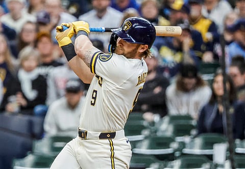 Milwaukee Brewers baseman Jake Bauers