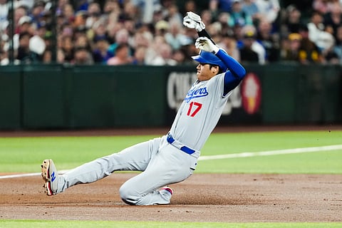 Shohei Ohtani in action against Arizona Diamondbacks