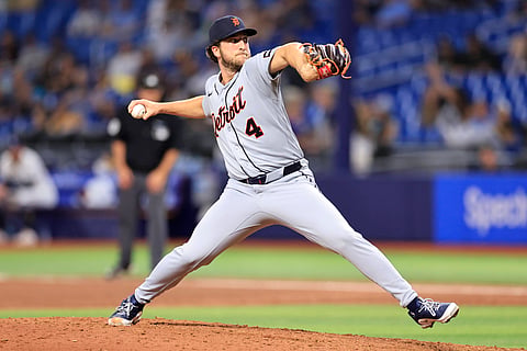 Detroit Tigers pitcher Beau Brieske in action