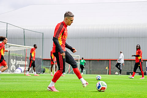 Leandro Trossard during national team training