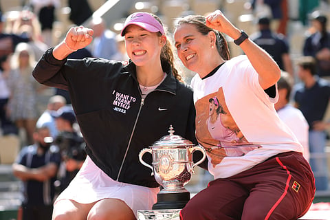 Mirra Andreeva with coach Conchita Martinez