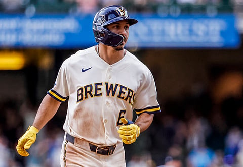 Milwaukee Brewers shortstop David Hamilto