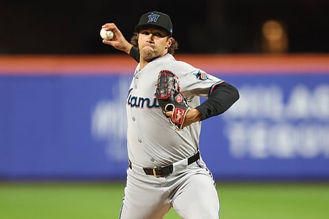 Miami Marlins relief pitcher Tyler Phillips