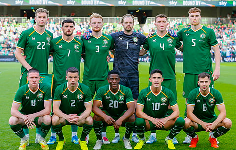 Republic of Ireland players pose for a team photo