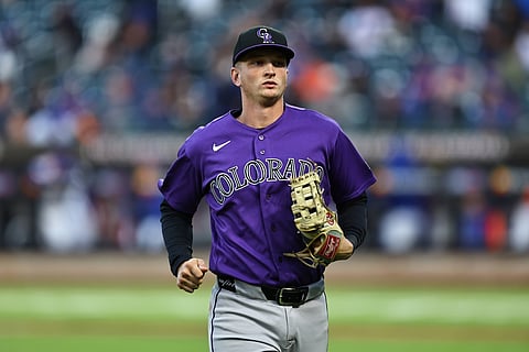 Colorado Rockies baseman TJ Rumfield
