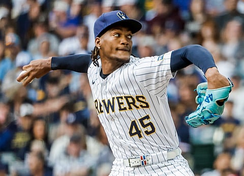 Milwaukee Brewers relief pitcher Abner Uribe