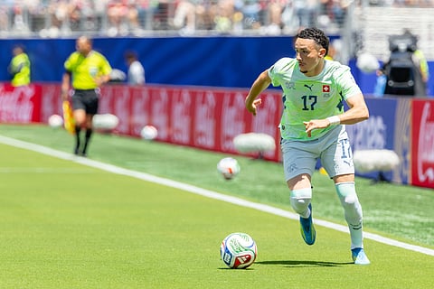 Ruben Vargas in action against Qatar