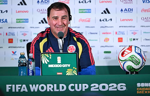 Nestor Lorenzo at the pre-match press conference