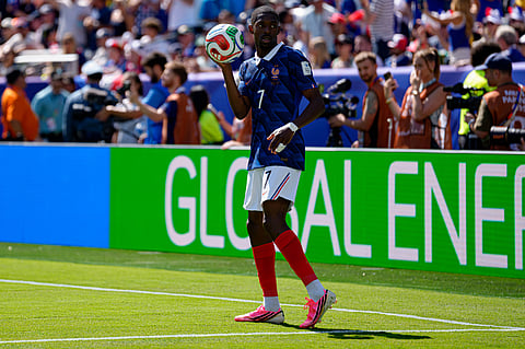 Ousmane Dembele in action against Senegal