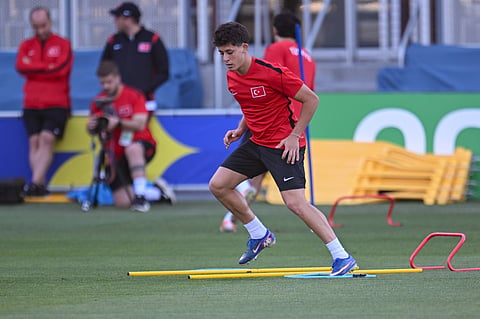 Arda Guler of Turkey pictured during training