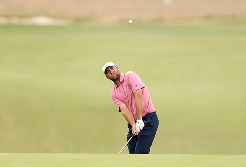 Scottie Scheffler in action during the US Open tournament