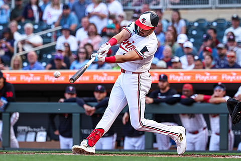 Minnesota Twins left fielder Trevor Larnach