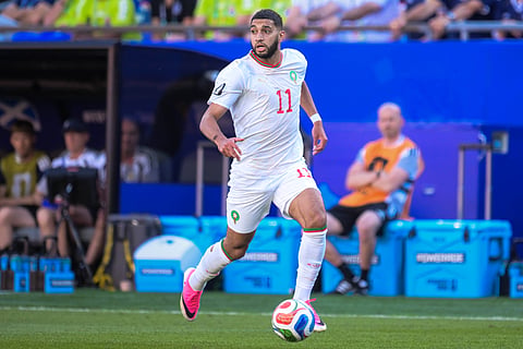 Ismael Saibari in action against Scotland